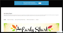 Desktop Screenshot of anearlystartblog.com